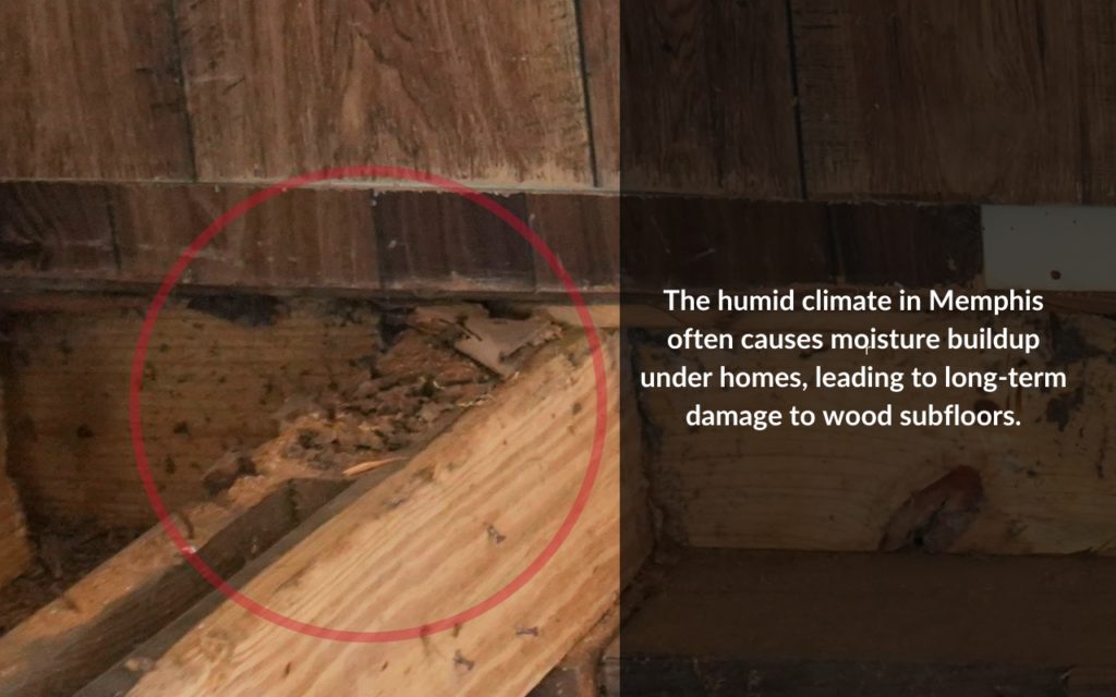 Wood Decay due to moisture accumulation 